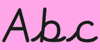 Black Size Editable Alphabet Display Lettering Cursive - display