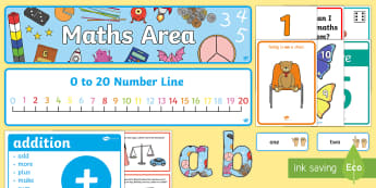 EYFS Maths Area Classroom Set Up Pack - eyfs, maths, area, set up