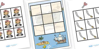 3 in a Row Activity (Pirate) - 3 in a row activity pirate, pirate, 3 in a row, row, game, activity, fun, wet play, numbers, counting