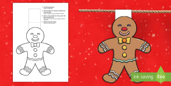 Christmas Gingerbread Man Display Bunting English/Italian  - christmas, xmas, bunting, gingerbread, gingerbread man, gingerbread men, decorations, EAL