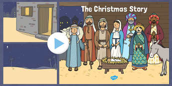 The Nativity Christmas Story Background PowerPoint - nativity, christmas story, background, powerpoint