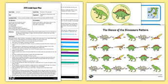 EYFS The Dance of the Dinosaurs Adult Input Plan and Resource Pack
