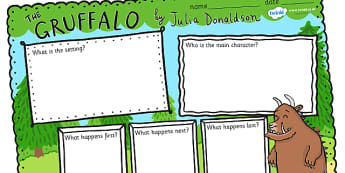 The Gruffalo Book Review Writing Frames -the gruffalo, gruffalo, the gruffalo story review, the gruffalo review, story review, book review, gruffalo review