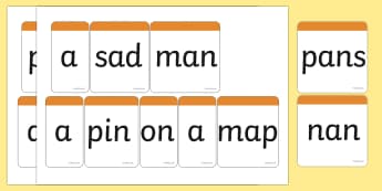 Phase 2 Caption Sentence Building Bricks - phase 2, phase two, literacy, reading