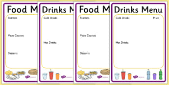 Indian Menu Writing Frame - indian menu, indian food, writing frame, menu writing frame, writing aid, page borders, writing template, food list, fill in, india, cuisine, food and drink, roleplay, restaurant