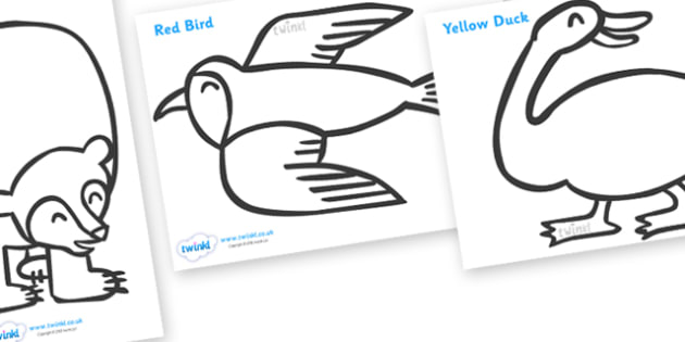 Colouring Sheets to Support Teaching on Brown Bear, Brown Bear