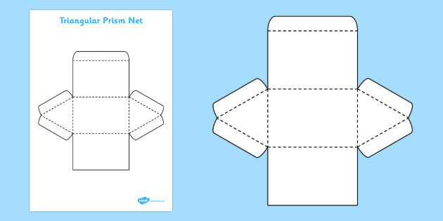 3D Net For Triangular Prism Triangular Prism Net Shape 3D
