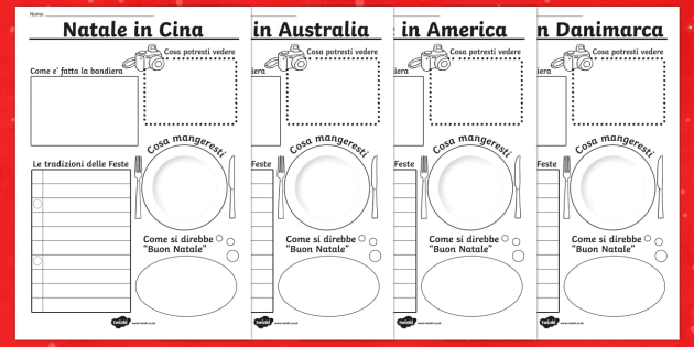Natale nel Mondo Cornici per Scrivere - Natale nel mondo, cornici, scrivere, riempi le tabelle, natale, feste, cultura, buone feste, babbo n