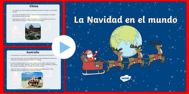Presentación: La Navidad en el mundo - Navidad, navidad en el mundo, navidad en otros países, celebraciones de navidad, navidad, español