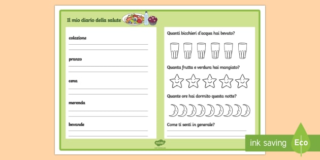 Il Diario della Salute - diario, della, salute, salutare, alimentazione, alimenti, italiano, italian