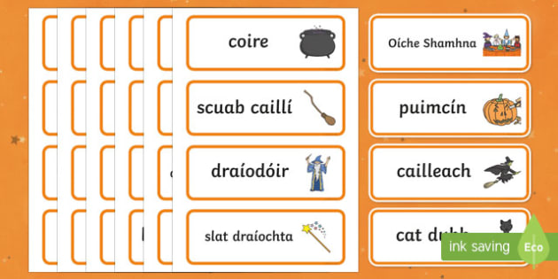 Oíche Shamhna Word Cards Gaeilge