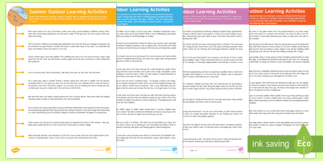 Outdoor Learning for the Four Seasons Activity Pack - spring, summer, autumn, winter, early years, outdoor learning, weather, changes, seasonal change, ac