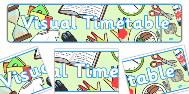 Visual Timetable Display Banner - Ks1, Display Banner, Learning