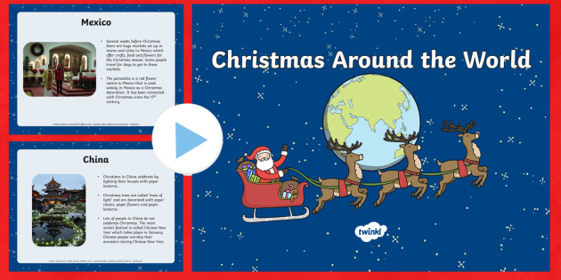 Christmas Around the World PowerPoint - Christmas, Powerpoint, Cultures, Santa Claus, around the world