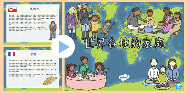 世界各地的家庭 - 我的家庭,世界各地的家庭。