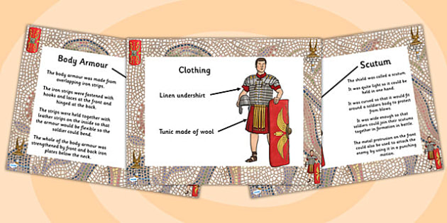 Roman Soldier Uniform Information PowerPoint - roman solider