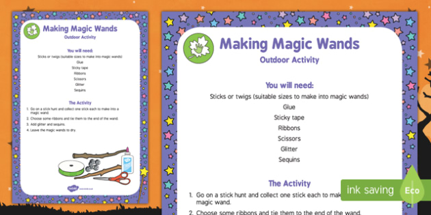 Making Magic Wands Outdoor Activity