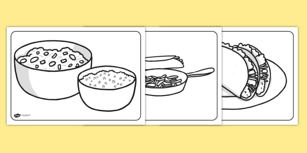 mexican restaurant coloring pages - photo #27