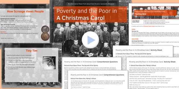 A Christmas Carol Lesson Pack 4 Poverty and the Poor  Stave