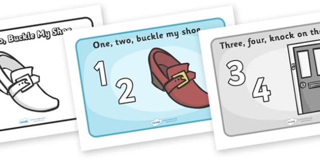 One Two Buckle My Shoe Sequencing (A4) - One, Two, Buckle My