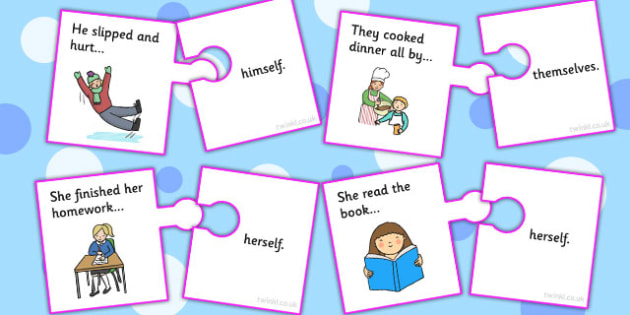 Reflexive Pronoun Jigsaw - pronouns, literacy, literacy games