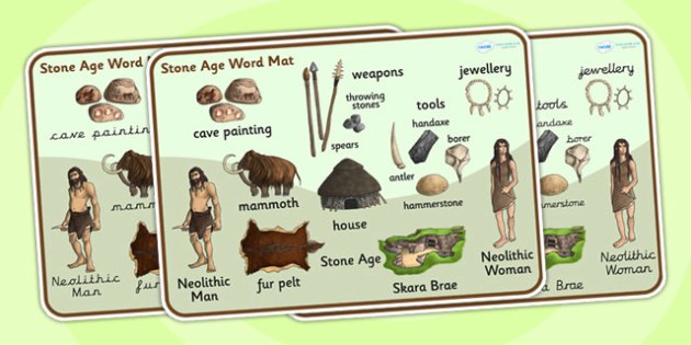 The Stone Age Word Mat - Stone Age, Word Mat, Keywords, History