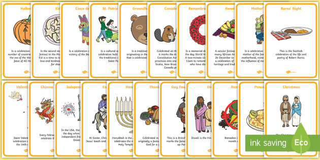 Festivals and Celebrations Display Posters - Festival, dates, celebration, display, posters, xmas, easter, christmas, holiday