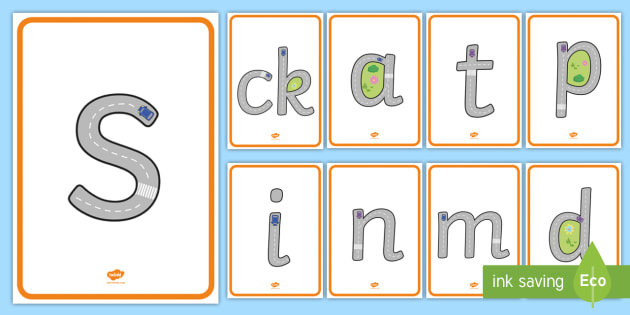 Road Themed Phase 2 Sounds Display Posters -  road, themed, letter formation, theme, letter, formation,handwriting,letterformation,letter foramti