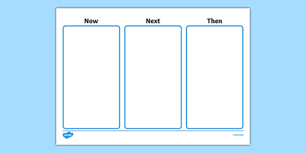 Now Next Then Visual Aid Now Next And Then Visual Timetable
