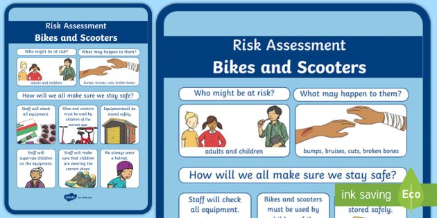 Outdoor Bike Safety A4 Display Poster - CfE Outdoor Learning, nature, forest, woodland, playground, safety, risk assessment, rules, poster,S