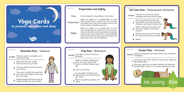 Yoga Moves to Promote Sleep and Relaxation Activity