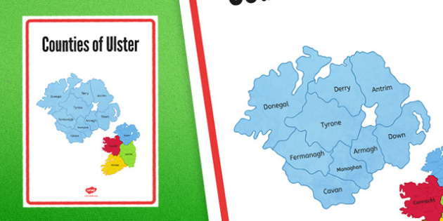 Counties Of Ulster Display Poster - Counties, Ulster, Display