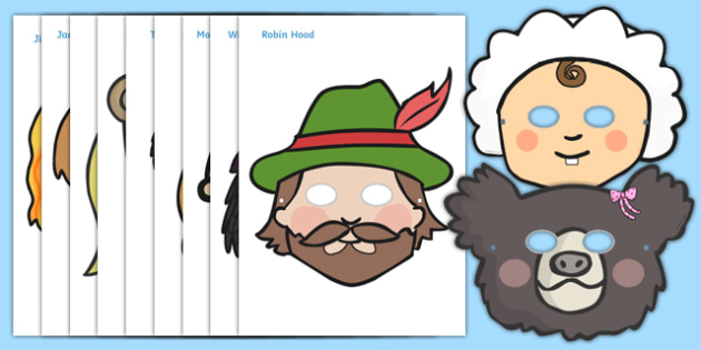 Each Peach Pear Plum Role Play Masks - activity, games, game