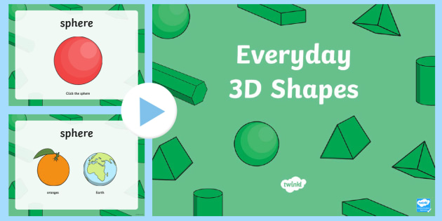 Every Day 3D Shapes PowerPoint Canada KS1 Maths Resource
