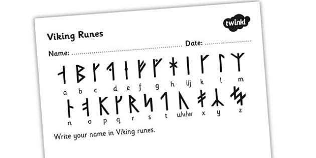 Write Your Name In Viking Runes Worksheet Viking Runes viking-pewter-spacer-bead-with-runic-alphabet-in-2022-runic-alphabet