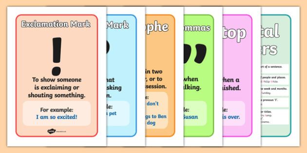 punctuation marks and when to use them