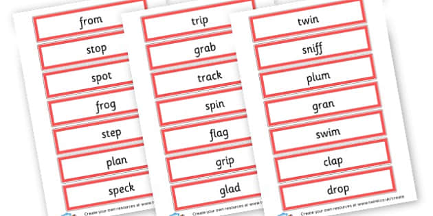 CCVC Word Cards - Words &amp; Vocab Primary Resources, literacy