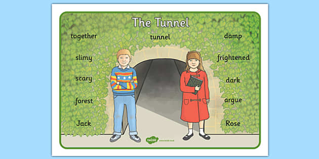 Word Mat to Support Teaching on The Tunnel - tunnel, word mat