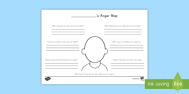 Anger Map Activity Sheet - Grieving Through Tragedy, pastoral