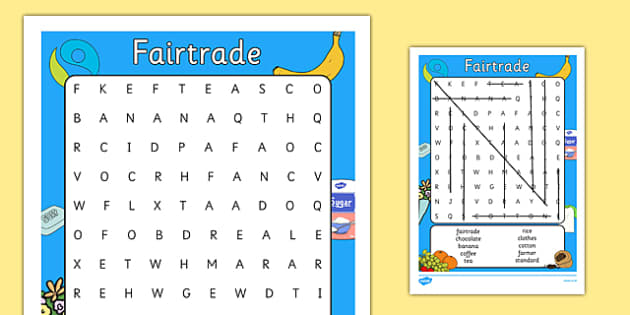 Fairtrade Fortnight Wordsearch Differentiated - fairtrade, words