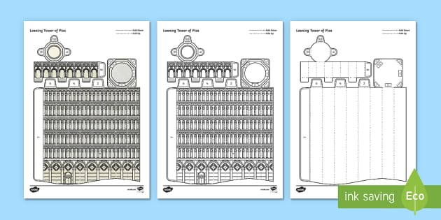 Printable Leaning Tower Of Pisa Paper Template Get What You Need For Free