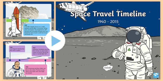 KS1 Space Travel Timeline PowerPoint - Space Travel Timeline