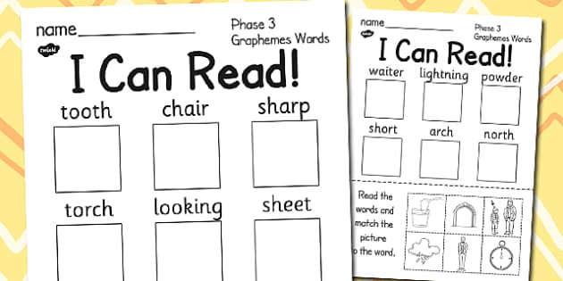 Read word combinations Read word combinations