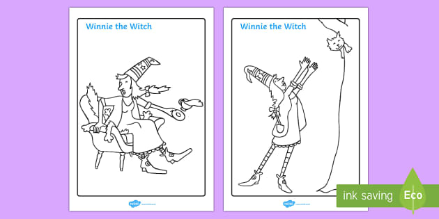 Colouring Sheets to Support Teaching on Winnie The Witch