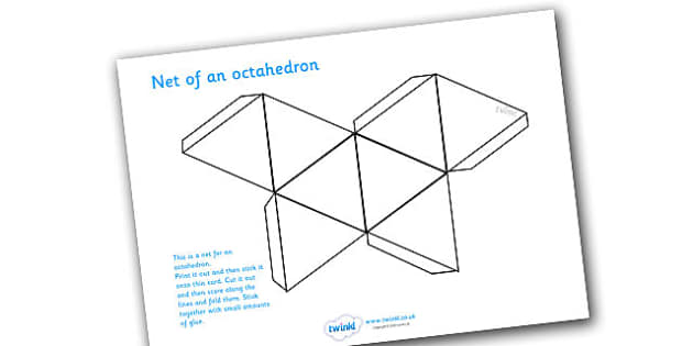 Net Of An Octahedron Net Octahedron Platonic Solids