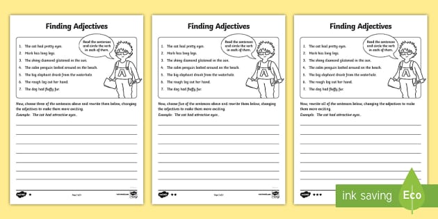 finding-adjectives-activity-sheet-finding-verbs-activity-sheet