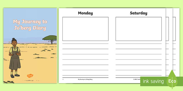 diary writing template to support teaching on journey to jo burg diary writing template to support teaching on journey to jo burg