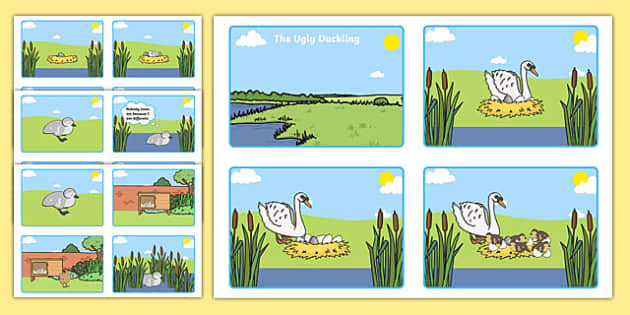 The Ugly Duckling Story Sequencing (4 per A4) The Ugly