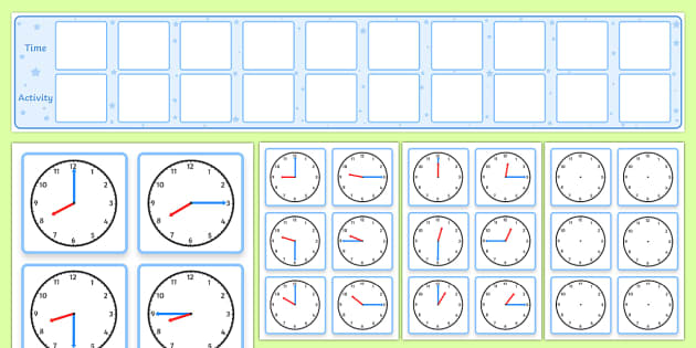 Visual Timetable Display With Clocks - visual timetable display