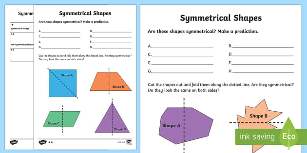 Symmetrical Shapes Activity Sheets